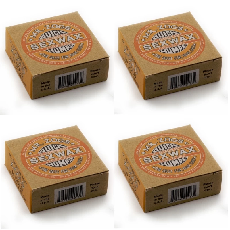 SexWax Quick Humps Extra Cold Water Surf Wax - 4 Block Pack