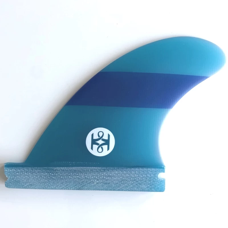 Koalition Cali Classic Side Bite Longboard Fins Futures Blue Stripes