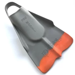 DaFiN Swim Fins Grey Orange - MEDIUM - UK 6-7 (US7-8)