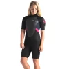 C-Skins Element 3/2mm Womens Shorty Wetsuit Slate Black Coral - UK 10