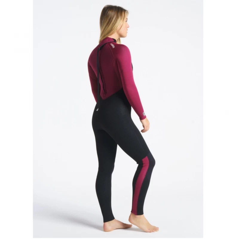 C-Skins Surflite 4/3mm Womens Wetsuit Back Zip Raven Black Wine - UK 8 Short - Image 7