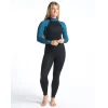 C-Skins Surflite 5/4/3mm Womens Wetsuit Back Zip Black Blue Marine - UK 10