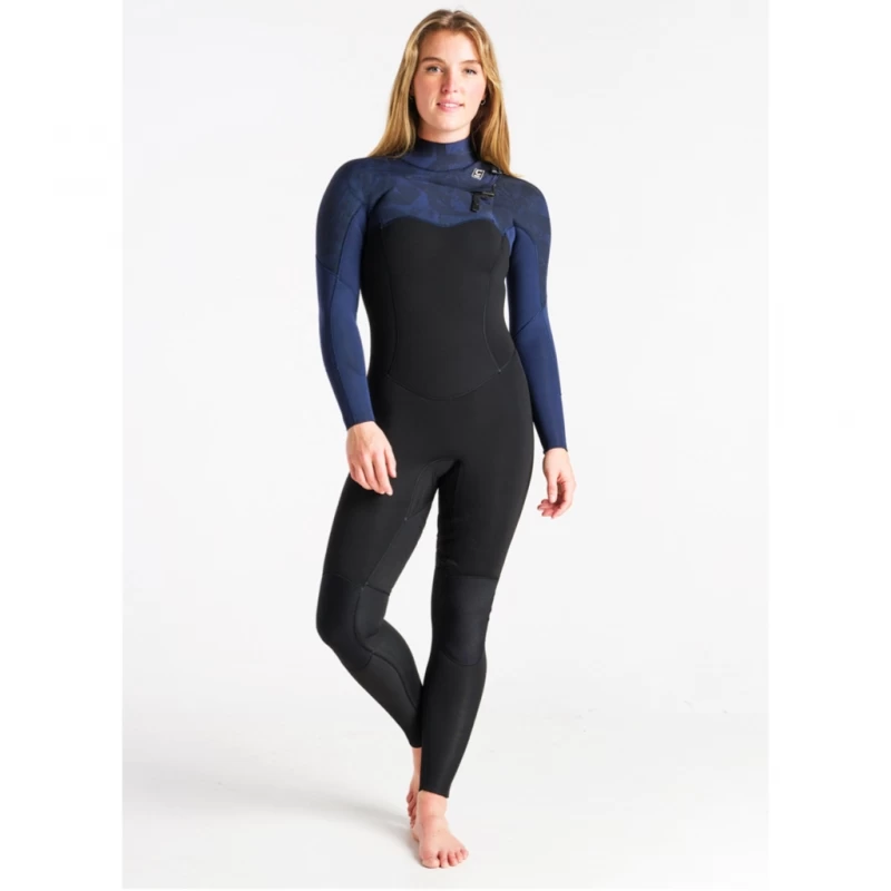 C-Skins Solace 4/3mm Womens Wetsuit Chest Zip Black Bluestone - UK 8