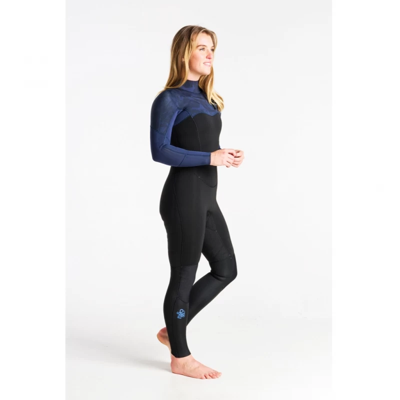 C-Skins Solace 4/3mm Womens Wetsuit Chest Zip Black Bluestone - UK 8 - Image 8