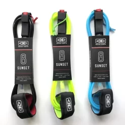 Ocean Earth Sunset Surfboard Leash 8ft - Black