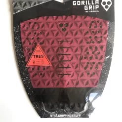 Gorilla Tres Surfboard Tail Pad Red Plum Black