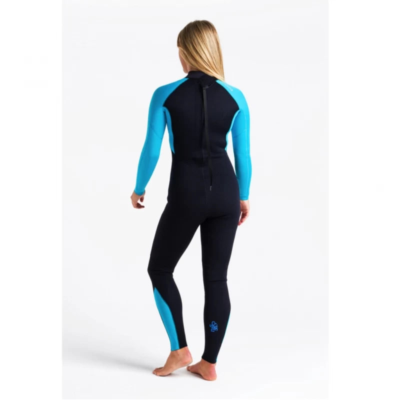 C-Skins Surflite 3/2mm Womens Wetsuit Back Zip Raven Cyan - UK 8 - Image 6