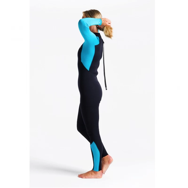 C-Skins Surflite 3/2mm Womens Wetsuit Back Zip Raven Cyan - UK 8 - Image 8