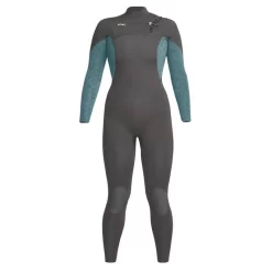 Xcel Wetsuits Womens Comp 3/2mm Wetsuit Grey Tin Flower - USA8 (UK10)